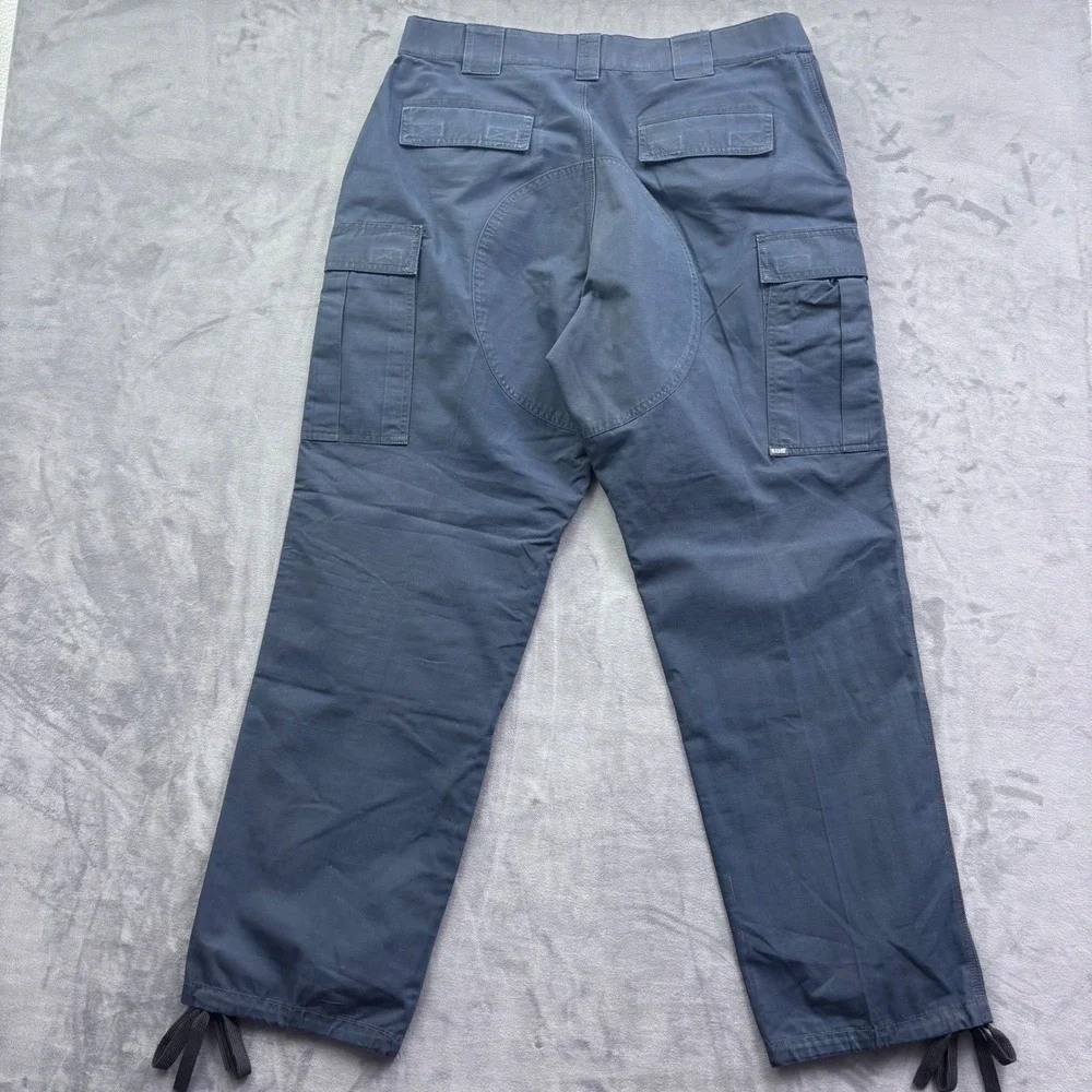 5.11 Tactical Series Mens Cargo Pants Navy Blue Ripstop Work Trousers 36x31